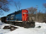 GTW 5936 crosses a small bridge approaching Highland Rd.